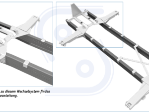 Vekselladsudrustning enkel 2 stk. containerbomme volume udførelse 410678007